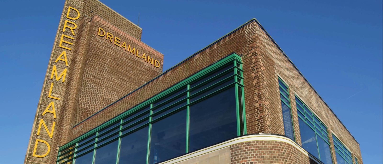 Refurbished glazing to the Dreamland cinema building